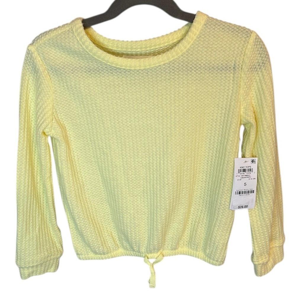 Ideology Sunny Yellow Long Sleeve Kids Tee - Picture 3 of 6